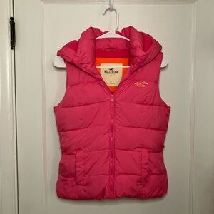 Hollister Bright Pink Quilted Vest